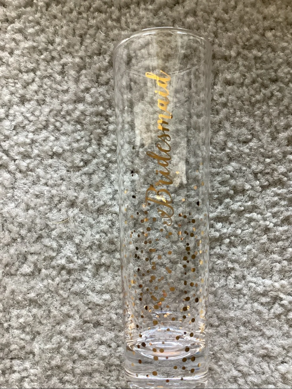 “Bride” & 'Bridesmaid' Champagne Toasting Glasses🥂 with Gold Script